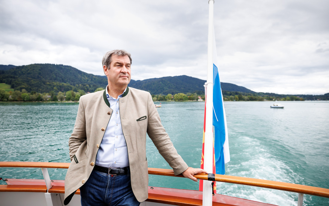 Gmund, 15.09.2022: Tag der DLRG-Wasserrettung mit Ministerpräsident Markus Söder. ©Bayerische Staatskanzlei